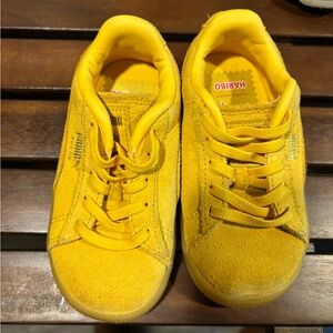 Puma Kids' Yellow Suede Sneakers